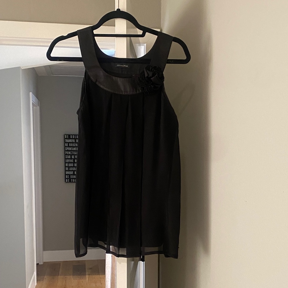 CC Couture Black Sleeveless Blouse